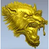 Fenrir's Roar - Wolf Head STL 3D Model for CNC