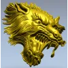 Fenrir's Roar - Wolf Head STL 3D Model for CNC