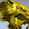 Fenrir's Roar - Wolf Head STL 3D Model for CNC
