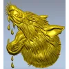STL модель головы волка для ЧПУ - рельефная 3D модель