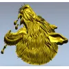 STL модель головы волка для ЧПУ - рельефная 3D модель
