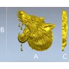 STL модель головы волка для ЧПУ - рельефная 3D модель