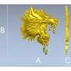 Molten Wolf Head - high-relief STL 3D model for CNC