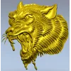 Голова волка - барельеф 3D модель STL для ЧПУ