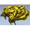 Голова волка - барельеф 3D модель STL для ЧПУ