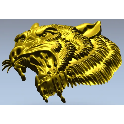 Голова волка - барельеф 3D модель STL для ЧПУ