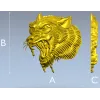 Голова волка - барельеф 3D модель STL для ЧПУ