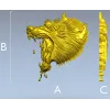 Яростная голова волка - 3D модель STL для ЧПУ