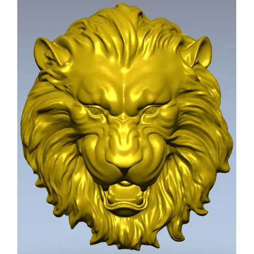 Голова льва - рельефная 3D модель STL для ЧПУ