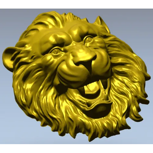 Голова льва - рельефная 3D модель STL для ЧПУ