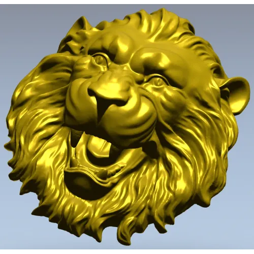 Голова льва - рельефная 3D модель STL для ЧПУ