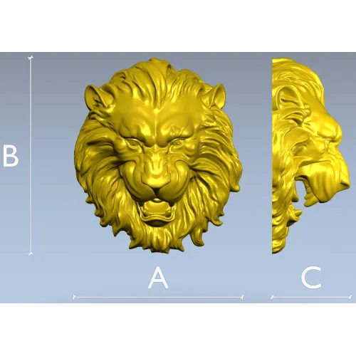 Голова льва - рельефная 3D модель STL для ЧПУ