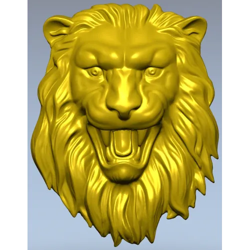 Голова льва - рельефная 3D модель в формате STL для ЧПУ