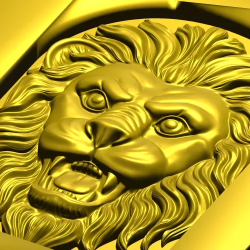 Рельеф головы льва - STL модель для ЧПУ
