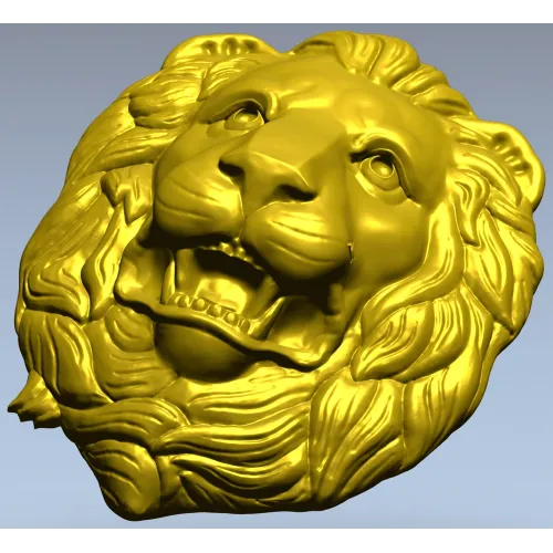 Королевская голова льва - 3D модель STL для ЧПУ