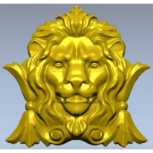 Lion Crest Relief - STL 3D Model for CNC Router