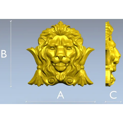 Lion Crest Relief - STL 3D Model for CNC Router