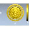 Lion Head Medallion STL 3D Model for CNC
