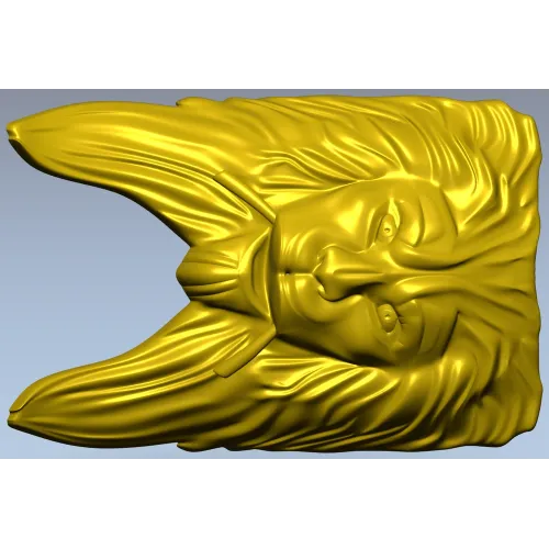 3D модель львиной головы (STL) для ЧПУ - барельеф для резьбы