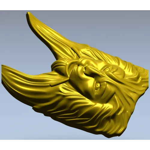 3D модель львиной головы (STL) для ЧПУ - барельеф для резьбы