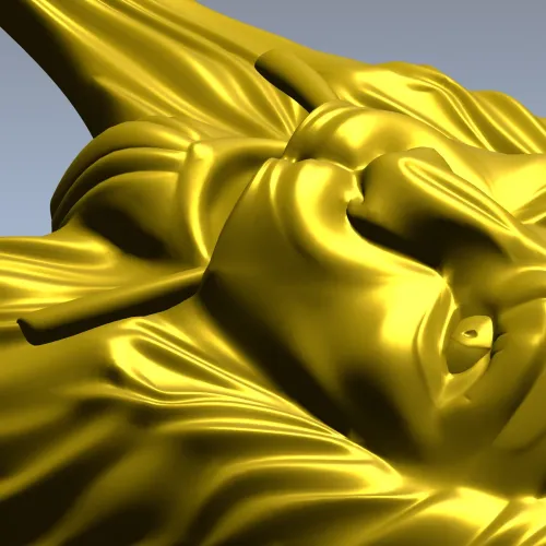 3D модель львиной головы (STL) для ЧПУ - барельеф для резьбы