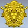 Рельефная голова льва в медальоне - 3D модель STL для ЧПУ