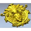 Рельефная голова льва в медальоне - 3D модель STL для ЧПУ