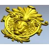 Рельефная голова льва в медальоне - 3D модель STL для ЧПУ