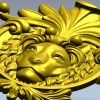 Рельефная голова льва в медальоне - 3D модель STL для ЧПУ