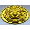 Рельефная голова льва - круглый медальон STL для ЧПУ
