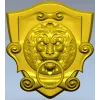 3D модель STL львиная маска на щите для ЧПУ