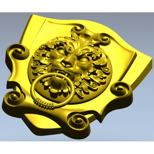 3D модель STL львиная маска на щите для ЧПУ