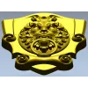 3D модель STL львиная маска на щите для ЧПУ
