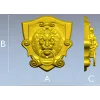 3D модель STL львиная маска на щите для ЧПУ