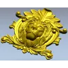 Гербовый барельеф с головой льва - STL модель для ЧПУ