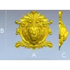 Гербовый барельеф с головой льва - STL модель для ЧПУ