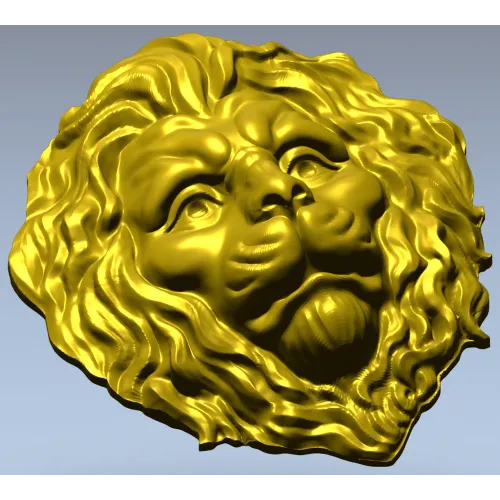 Голова льва - 3D модель STL для ЧПУ, рельефная маска