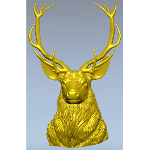 Голова оленя - детализированная 3D модель STL для ЧПУ