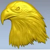 Regal Eagle Head - high-relief STL for CNC milling