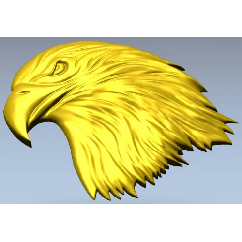 Regal Eagle Head - high-relief STL for CNC milling