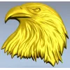 Regal Eagle Head - high-relief STL for CNC milling