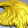 Regal Eagle Head - high-relief STL for CNC milling