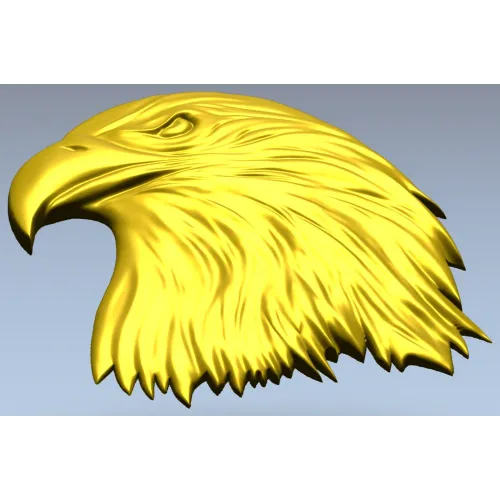 Regal Eagle Head - high-relief STL for CNC milling