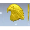 Regal Eagle Head - high-relief STL for CNC milling