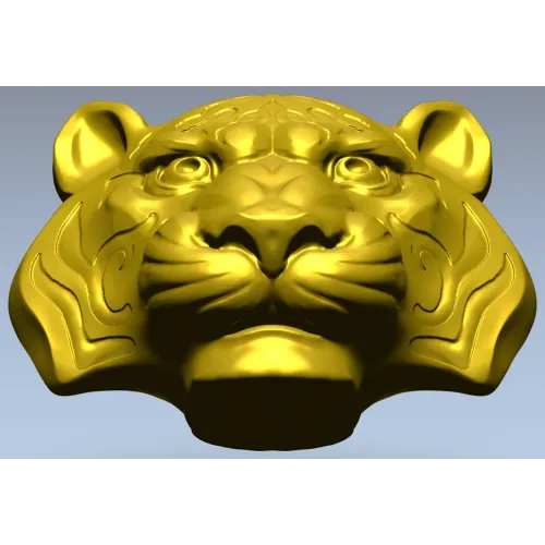 STL модель головы тигра - барельеф для ЧПУ