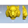 STL модель головы тигра - барельеф для ЧПУ