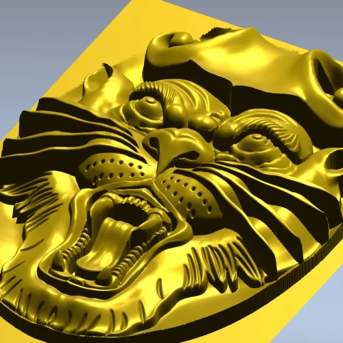 3D модель STL - рельефная голова чудовища для ЧПУ