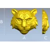 Tiger head relief STL for CNC milling - high-detail 3D model