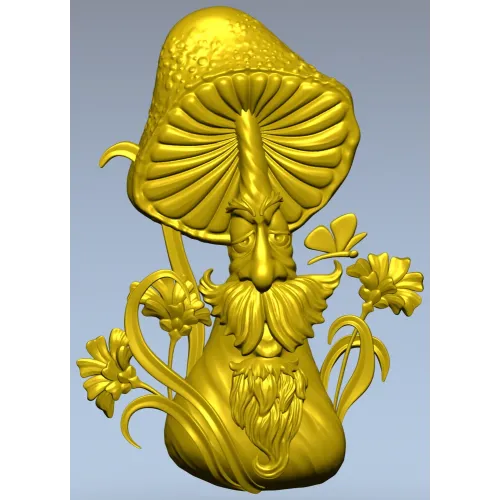 Mushroom Elder - 3D STL Relief for CNC