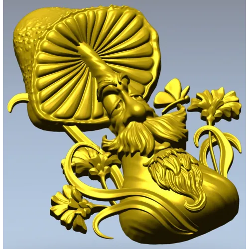 Mushroom Elder - 3D STL Relief for CNC